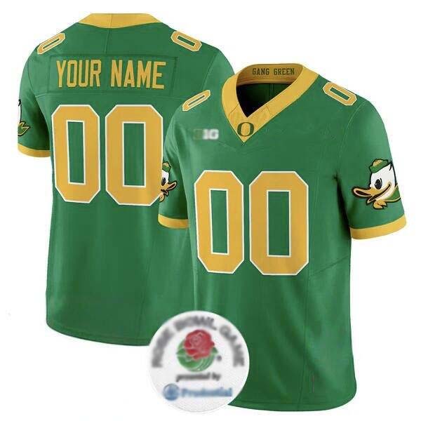 Custom O.Ducks Active Player Green 2024 F.U.S.E. Rose Bowl Vapor Limited Stitched Football American College Jerseys - Main View