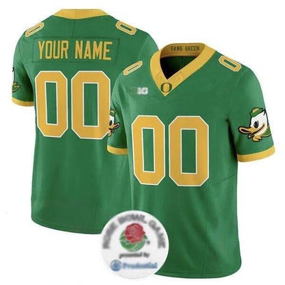 Custom O.Ducks Active Player Green 2024 F.U.S.E. Rose Bowl Vapor Limited Stitched Football American College Jerseys - Main View