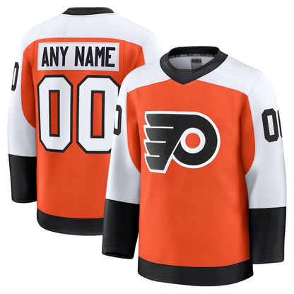 Custom P.Flyers Fanatics Home Premium Jersey - Orange Stitched American Hockey Jerseys - Main View