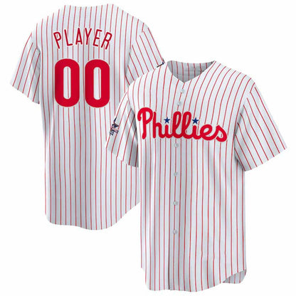Custom Philadelphia Phillies 2025 All-Star Game Home Pick-A-Player Replica Jersey - White Baseball Jerseys - Main View