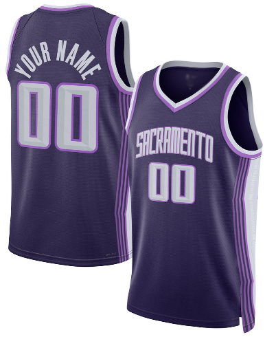 Custom S.Kings Active Player Purple 2025-26 City Edition Swingman Stitched Basketball Jersey - Main View