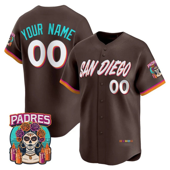 Custom San Diego Padres Brown 2026 City Connect Vapor Premier Limited Jersey - All Stitched - Main View