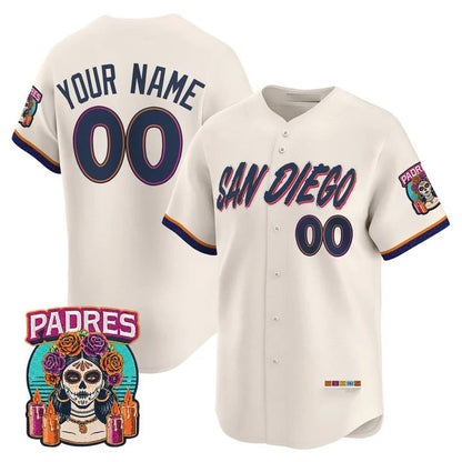 Custom San Diego Padres Cream 2026 City Connect Vapor Premier Limited Jersey - All Stitched - Main View