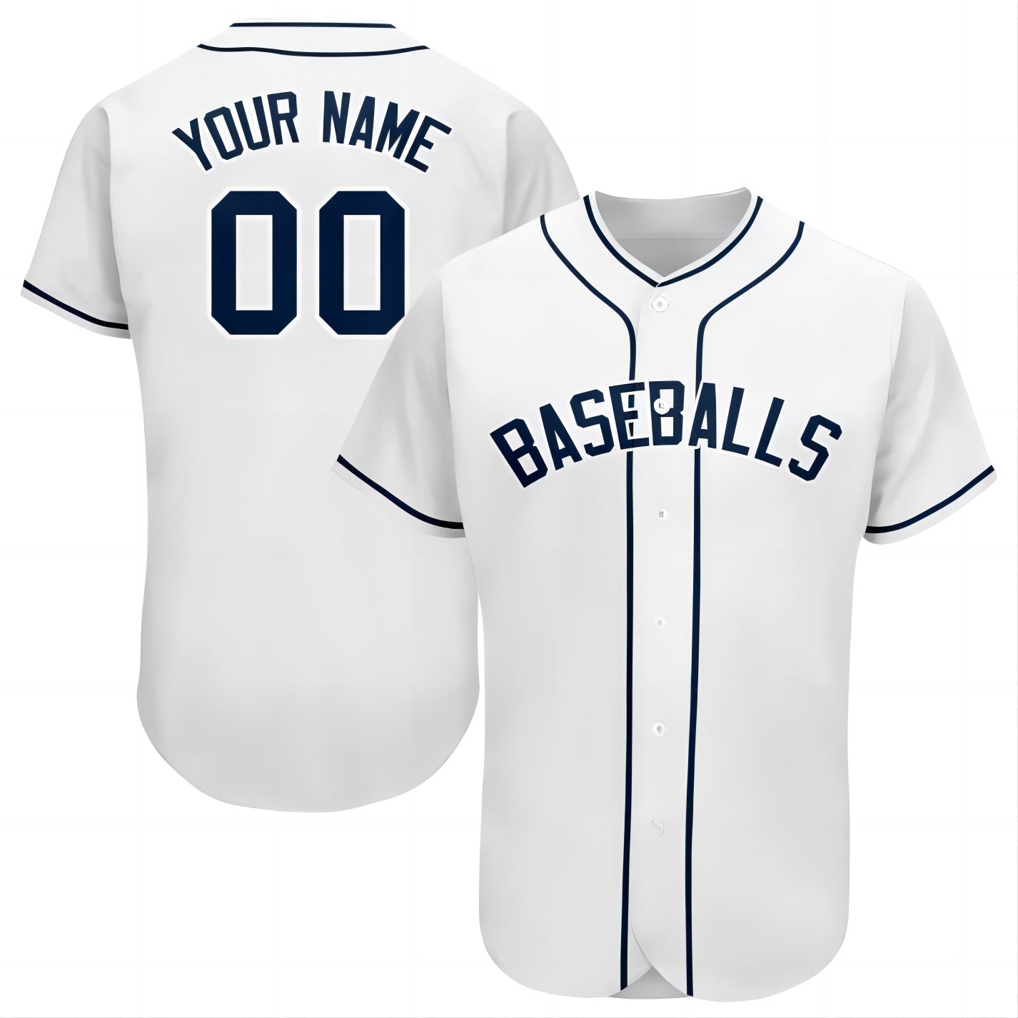 Baseball Jerseys Custom San Diego Padres Stitched Personalized Button Down Baseball T Shirt - Main View