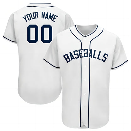 Baseball Jerseys Custom San Diego Padres Stitched Personalized Button Down Baseball T Shirt - Main View