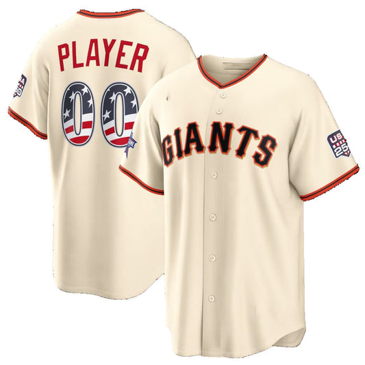 Custom San Francisco Giants 2026 All-Star Edition Stars & Stripes Cream Stadium Pick-A-Player Baseball Jersey - Main View