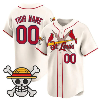 Custom St. Louis Cardinals x One Piece Cream Vapor Premier Limited Jersey - Stitched Baseball Jersey - Main View