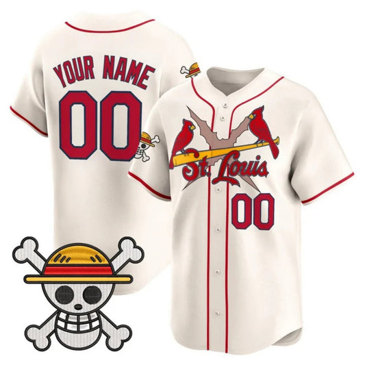 Custom St. Louis Cardinals x One Piece Cream Vapor Premier Limited Jersey - Stitched Baseball Jersey - Main View