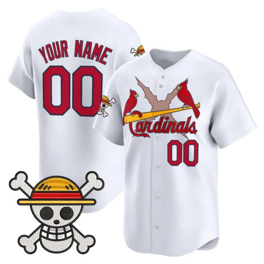 Custom St. Louis Cardinals x One Piece White Vapor Premier Limited Jersey - Stitched Baseball Jersey - Main View
