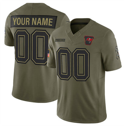 Custom TB.Buccaneers Active Player Olive 2025 F.U.S.E. Salute to Service Limited Football Stitched Jersey - Main View