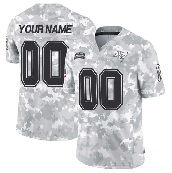 Custom TB.Buccaneers Active Player 2024 F.U.S.E Arctic Camo Salute To Service Limited Stitched Football Jersey - Main View