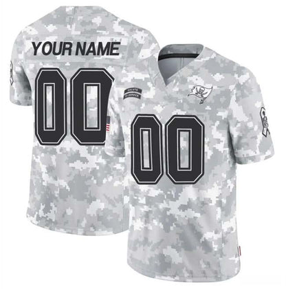Custom TB.Buccaneers Active Player 2024 F.U.S.E Arctic Camo Salute To Service Limited Stitched Football Jersey - Main View