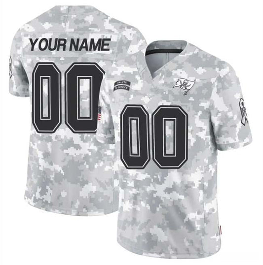 Custom TB.Buccaneers Active Player 2024 F.U.S.E Arctic Camo Salute To Service Limited Stitched Football Jersey - Main View