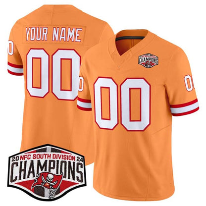 Custom TB.Buccaneers Active Player Orange F.U.S.E. 2024 South Champions Limited Stitched Football Jersey - Main View
