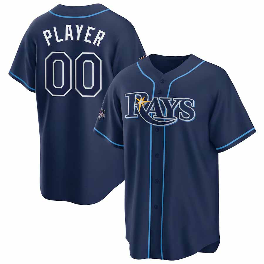 Custom Tampa Bay Rays 2025 All-Star Game Away Pick-A-Player Replica Jersey - Navy Baseball Jerseys - Main View