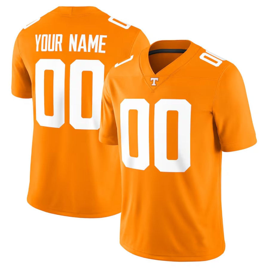Custom T.Volunteers Football Game Jersey - Tennessee Orange College Jerseys - Main View