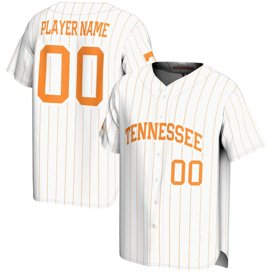 Custom T.Volunteers GameDay Greats NIL Pick-A-Player Lightweight Baseball Jersey - White College Jerseys - Main View