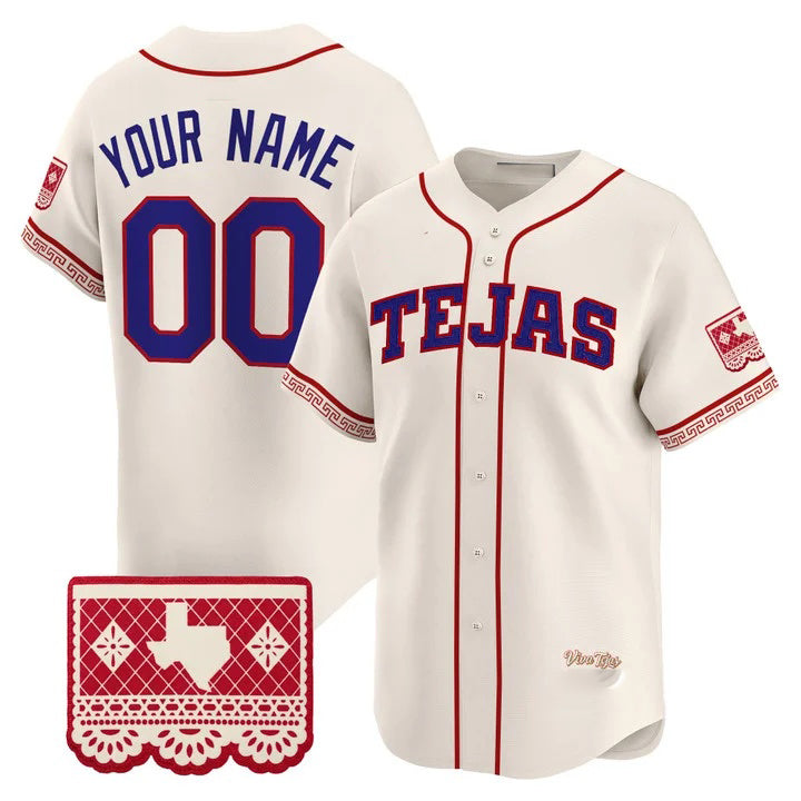 Custom Texas Rangers Cream 2026 City Connect Vapor Premier Limited Jersey - All Stitched - Main View