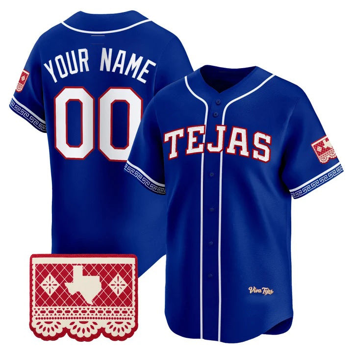 Custom Texas Rangers Royal 2026 City Connect Vapor Premier Limited Jersey - All Stitched - Main View