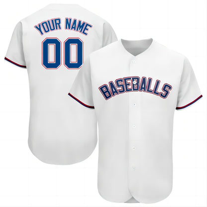 Baseball Jerseys Custom Texas Rangers Stitched Personalized Button Down Baseball T Shirt - Main View