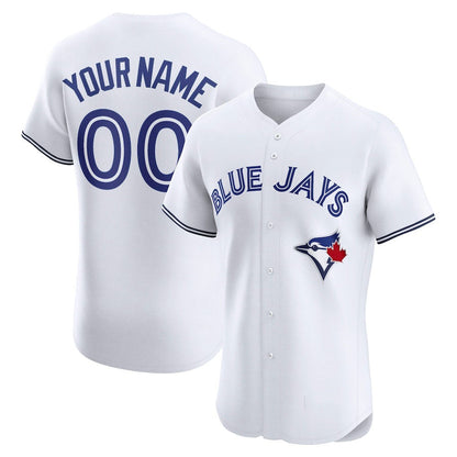 Custom Toronto Blue Jays Home Elite Jersey – White Stitched Baseball Jersey - Main View