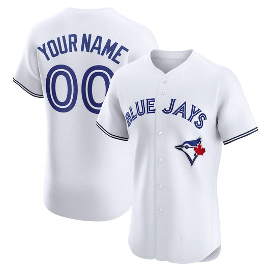 Custom Toronto Blue Jays Home Elite Jersey – White Stitched Baseball Jersey - Main View