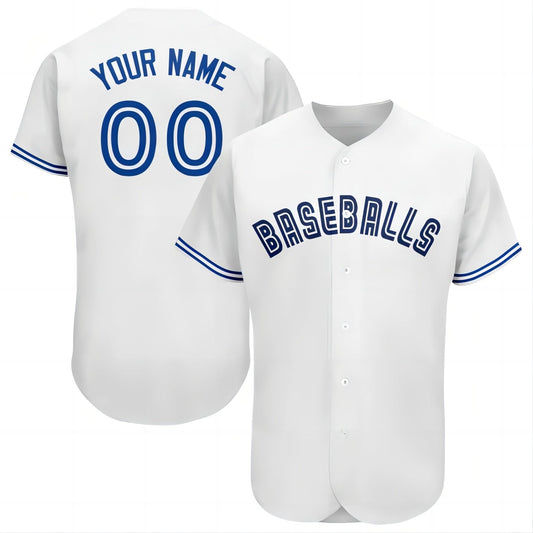 Baseball Jerseys Custom Toronto Blue Jays Stitched Personalized Button Down Baseball T Shirt - Main View