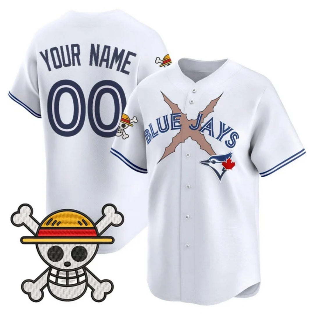Custom Toronto Blue Jays x One Piece White Vapor Premier Limited Jersey - Stitched Baseball Jersey - Main View