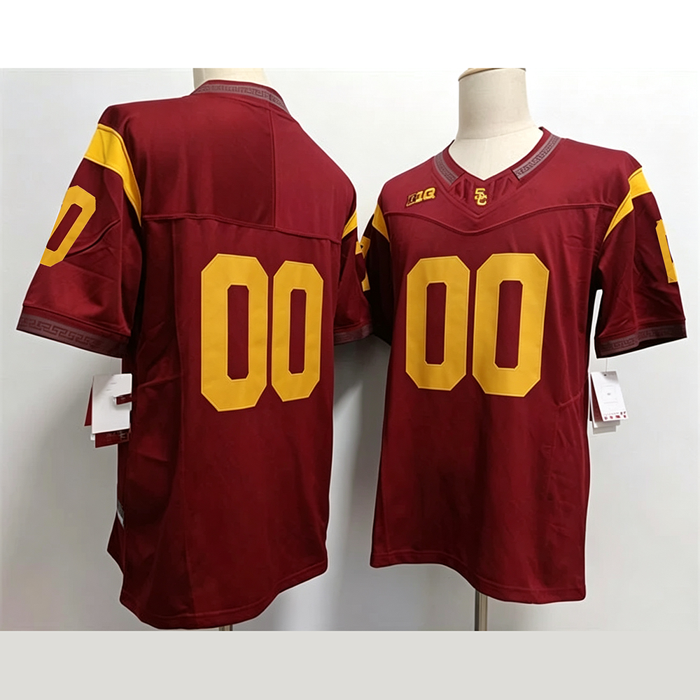 Custom U.Trojans 2023 F.U.S.E. Red No Name Stitched American College Jerseys - Main View