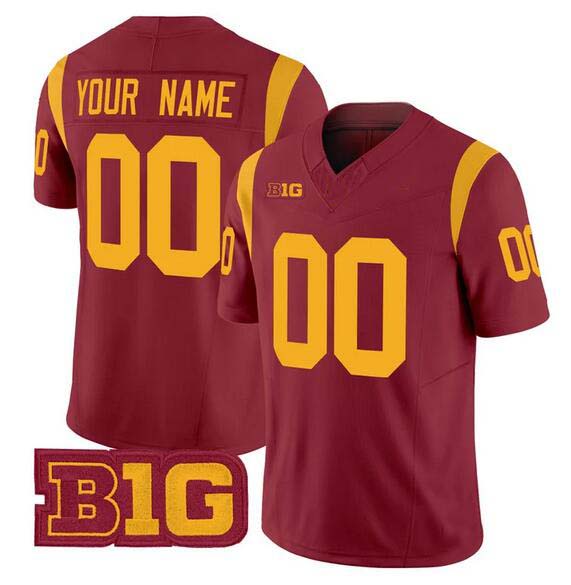 Custom U.Trojans ACTIVE PLAYER Red 2024 F.U.S.E. Vapor Limited Stitched American College Jerseys - Main View