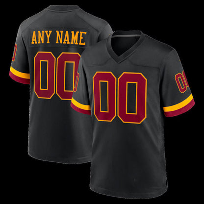 Custom W.Commanders Black Hail Raiser Alternate Game Stitched Football American Jersey - Main View