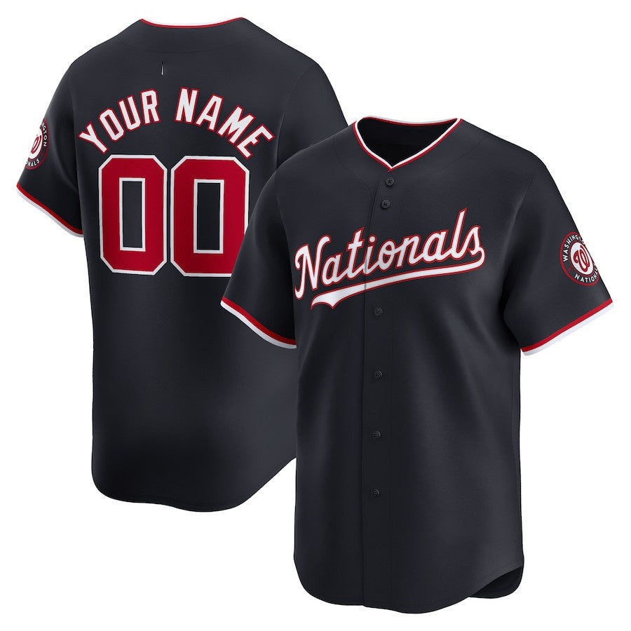 Custom Washington Nationals Alternate Limited Stitched Baseball Jersey - Main View