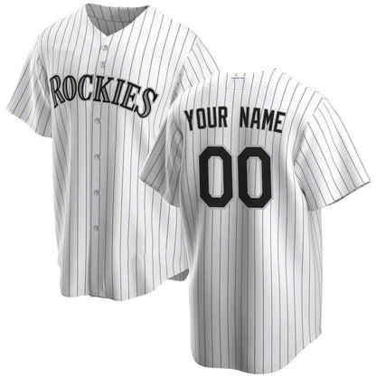 Custom Colorado Rockies White Alternate Authentic Custom Jersey Baseball Jerseys - Main View