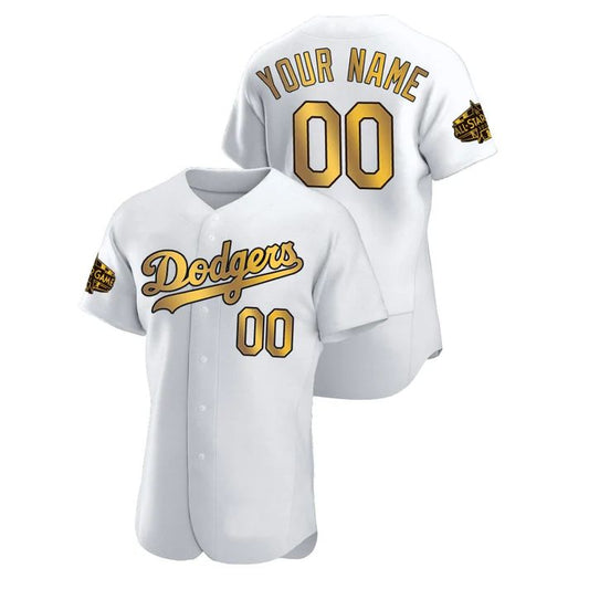 Baseball Jerseys Custom Los Angeles Dodgers White Gold 2022 All Star Game Jersey Stitched - Main View
