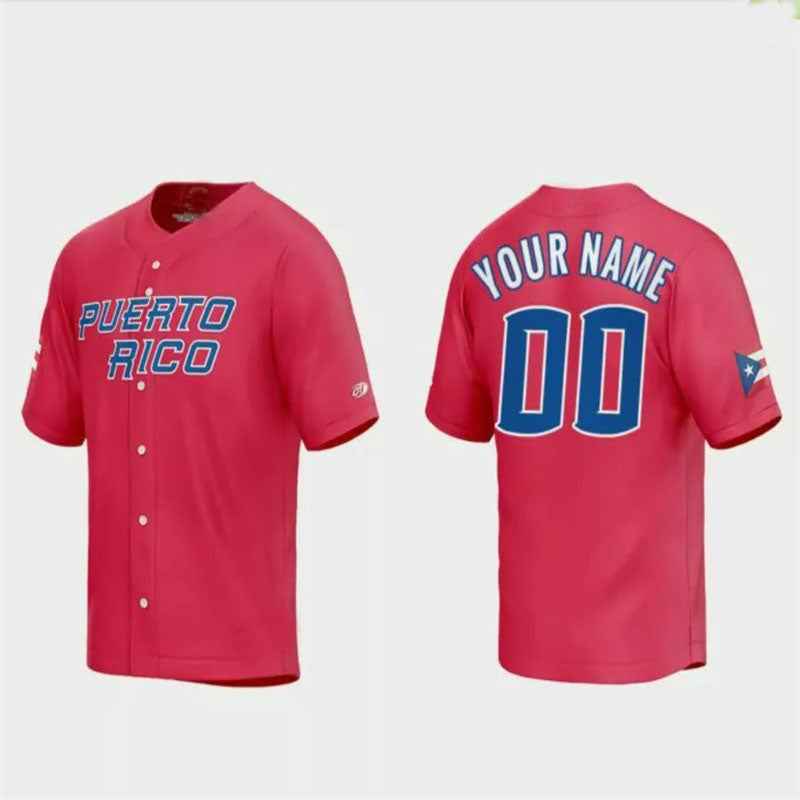 Custom World Baseball Classic 2023 World Baseball Classic Jersey ¨C Red Stitches Baseball Jerseys - Main View