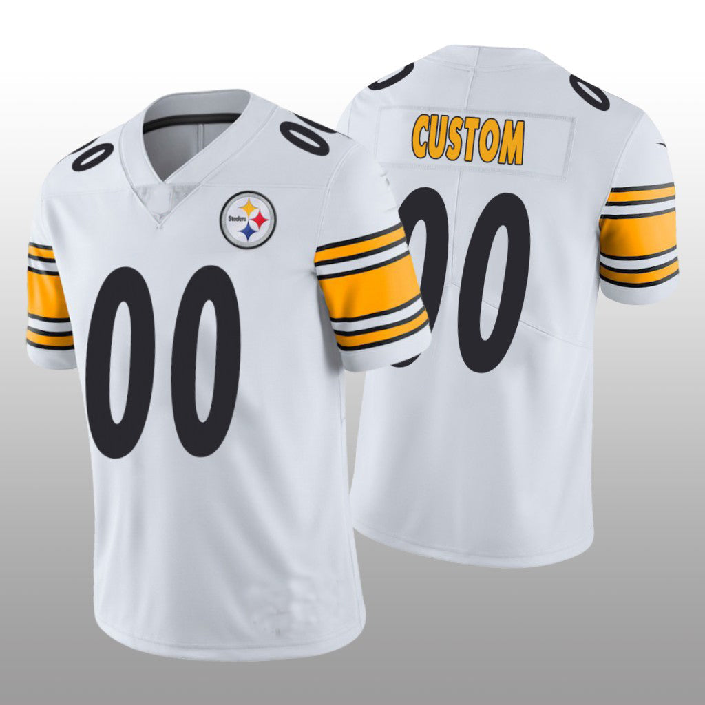 Custom P.Steelers White Vapor Limited Jersey Stitched American Football Jerseys - Main View