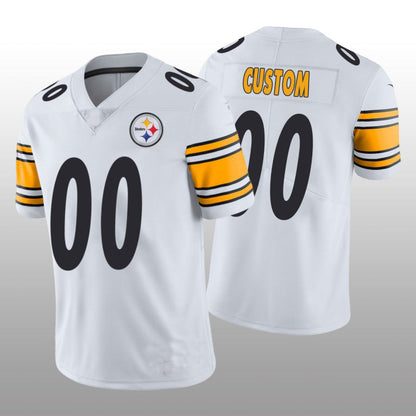 Custom P.Steelers White Vapor Limited Jersey Stitched American Football Jerseys - Main View