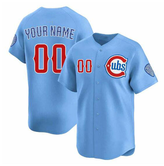 Custom Chicago Cubs Blue 2024-25 2nd Alternate Limited Stitched Baseball Jersey - Main View