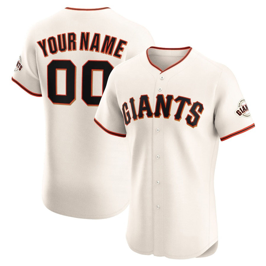 Custom San Francisco Giants Home Elite Jersey - Cream Stitched Baseball Jersey