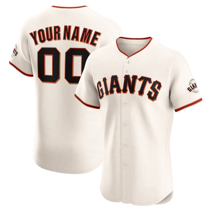 Custom San Francisco Giants Home Elite Jersey - Cream Stitched Baseball Jersey