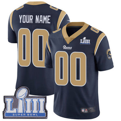 Custom LA.Rams Vapor Untouchable Super Bowl LIII Bound Elite White Road Jersey American Stitched Football Jerseys - Main View