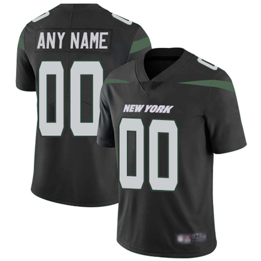Custom NY.Jets Alternate Black Vapor Untouchable Football Limited Jersey American Stitched Jersey Football Jerseys - Main View