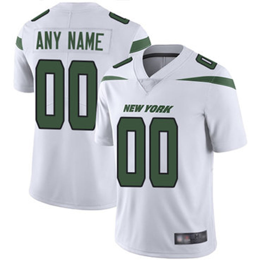 Custom NY.Jets Road White Vapor Untouchable Football Limited Jersey American Stitched Jersey Football Jerseys - Main View