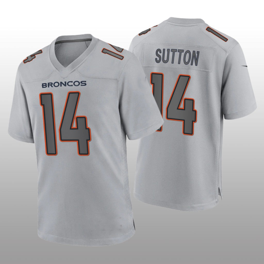 D.Broncos #14 Courtland Sutton Gray Atmosphere Game Jersey Stitched American Football Jerseys - Main View