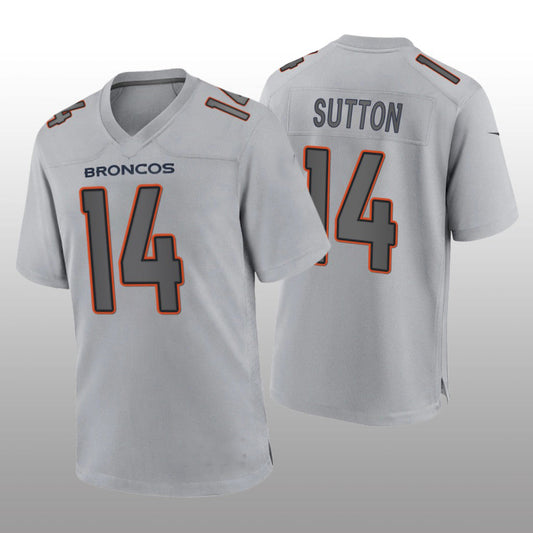 D.Broncos #14 Courtland Sutton Gray Atmosphere Game Jersey Stitched American Football Jerseys - Main View