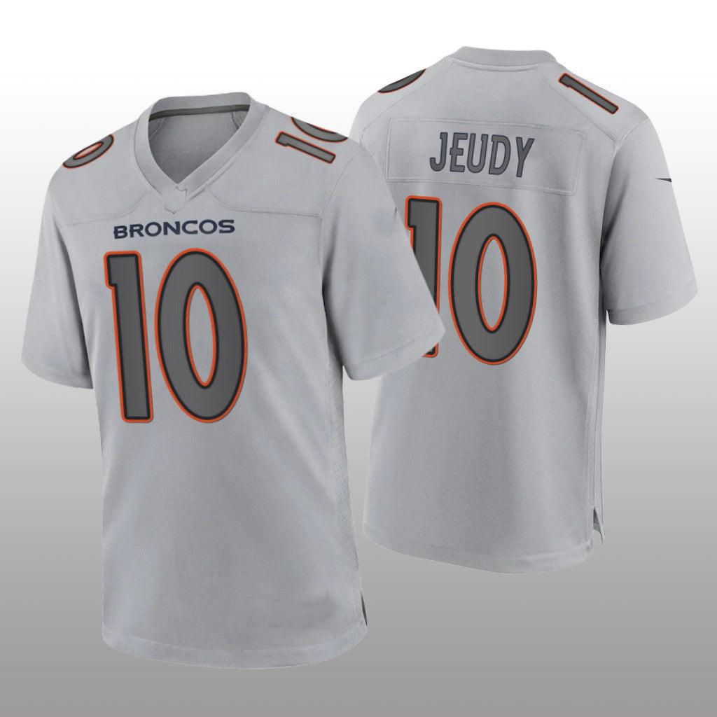 D.Broncos #10 Jerry Jeudy Gray Atmosphere Game Jersey Stitched American Football Jerseys - Main View