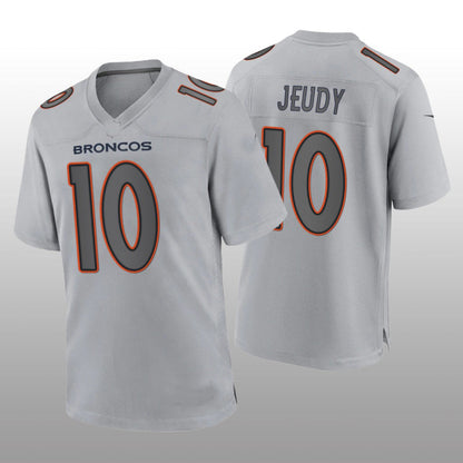 D.Broncos #10 Jerry Jeudy Gray Atmosphere Game Jersey Stitched American Football Jerseys - Main View
