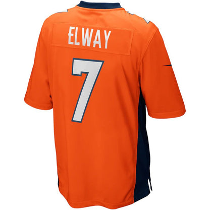 D.Broncos #7 John Elway Orange Game Retired Player Jersey Stitched American Football Jerseys - Main View
