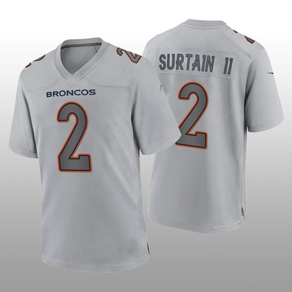 D.Broncos #2 Patrick Surtain II Gray Atmosphere Game Jersey Stitched American Football Jerseys - Main View