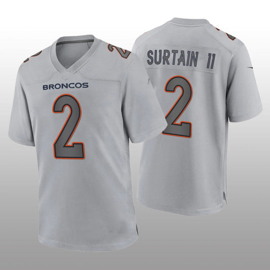 D.Broncos #2 Patrick Surtain II Gray Atmosphere Game Jersey Stitched American Football Jerseys - Main View